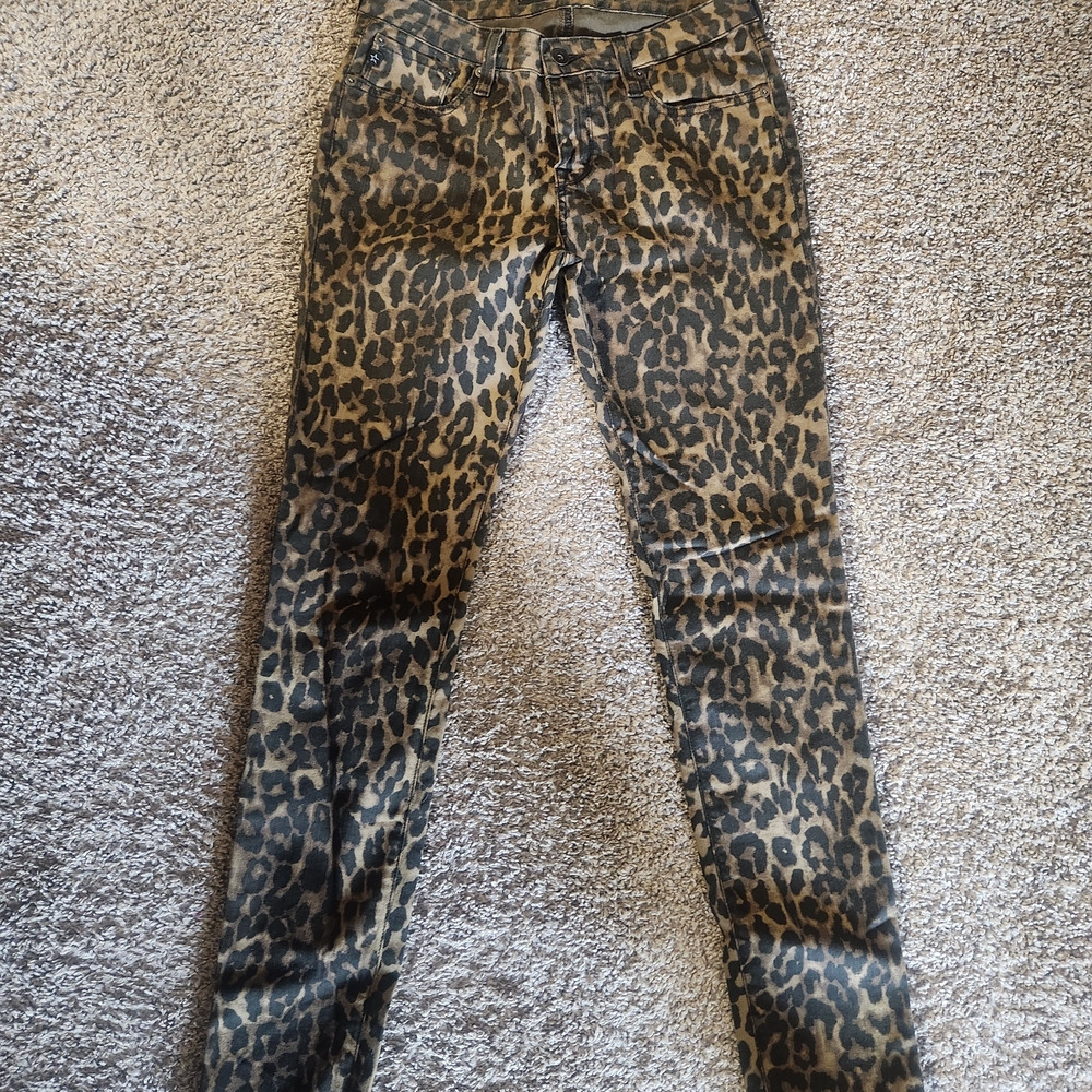 Big Star Animal Print Mid Rise Jeans